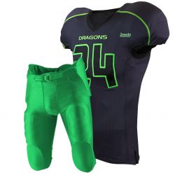 American Football Uniform Black Green