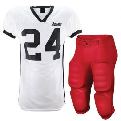 American Football Uniform White Red
