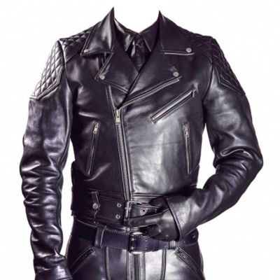 Mens Biker Jacket Black