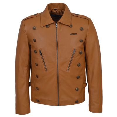 Mens Brown Caferacer Jacket