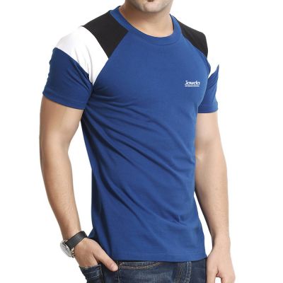 Blue Short Sleeves Rag Shirt #3