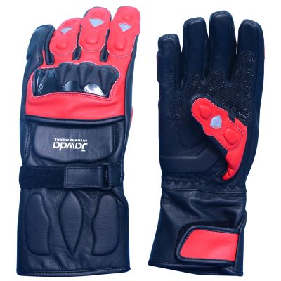 Motorbike Gloves Red Black