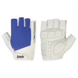 Cycling Gloves White Blue