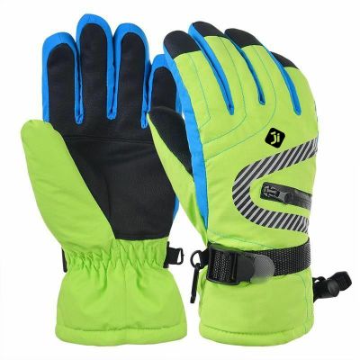 Green Ski Gloves