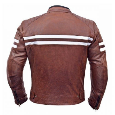 Motorbike Leather Jackets Brown #2