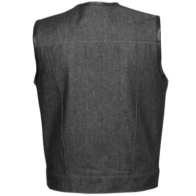 Stonewash Black Denim Motorbike Vest #2