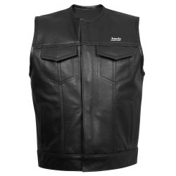 Cowhide Black Motorbike Vest
