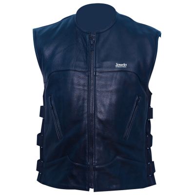 Cowhide Motorbike Vest 2 Pockets