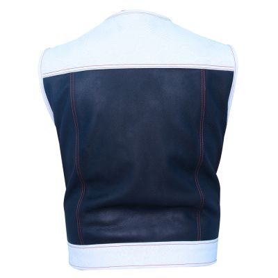 White Black Motorbike Vest #2