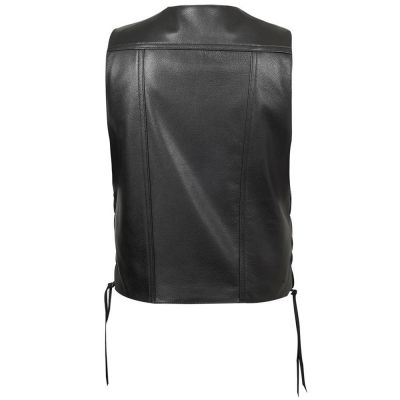 Motorbike Leather Vest Side Laces #2