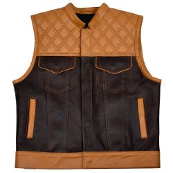 2 Tone Motorbike Leather Vest