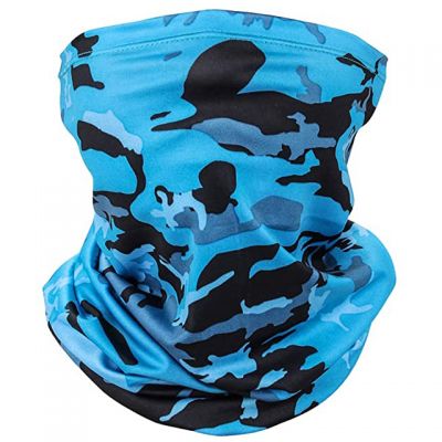 Blue Camo Neck Gaiters