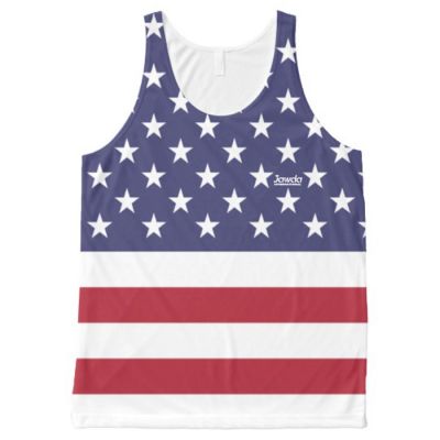 Men Tank Top US Flag